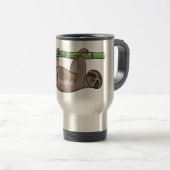 Mug De Voyage Paresse souriante mignon sur dessin animé en bambo (Devant droit)