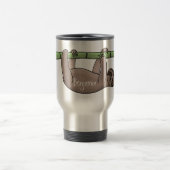 Mug De Voyage Paresse souriante mignon sur dessin animé en bambo (Centre)