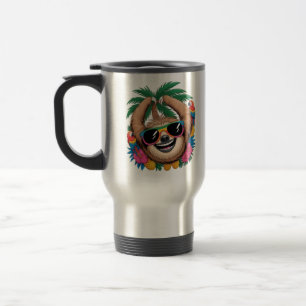 Mug De Voyage Paresseux Tropical Kawaii – Vibrations Été Douces