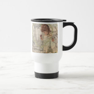 Mug De Voyage Paris France Jolie Fille Douce Tour Eiffel