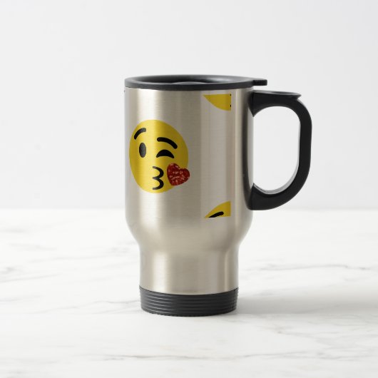 Mug De Voyage parties scintillant baiser émoji (Droit)