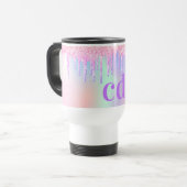 Mug De Voyage Parties scintillant violet rose holographique gout (Devant gauche)
