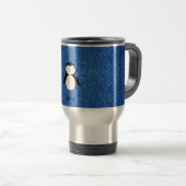 Mug De Voyage Parties scintillantes bleues personnalisées de (Devant droit)