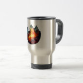 Mug De Voyage Paruline thermique - Flames Artework (Devant droit)
