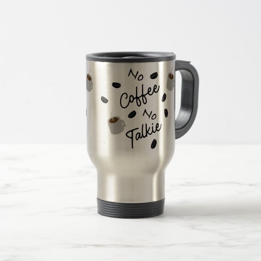 Mug De Voyage Pas de café, pas de tarte (Devant droit)