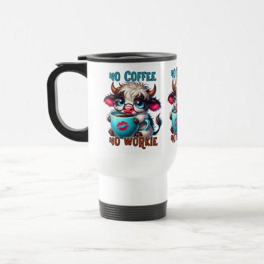 Mug De Voyage Pas de café, pas de travail (Gauche)