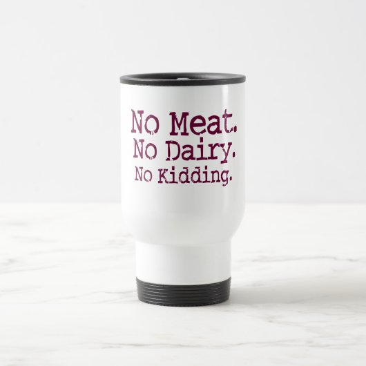 Mug De Voyage Pas de message Vegan de viande (Centre)