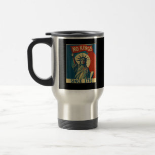 Mug De Voyage Pas de rois en Amérique depuis 1776 Vintage Style 