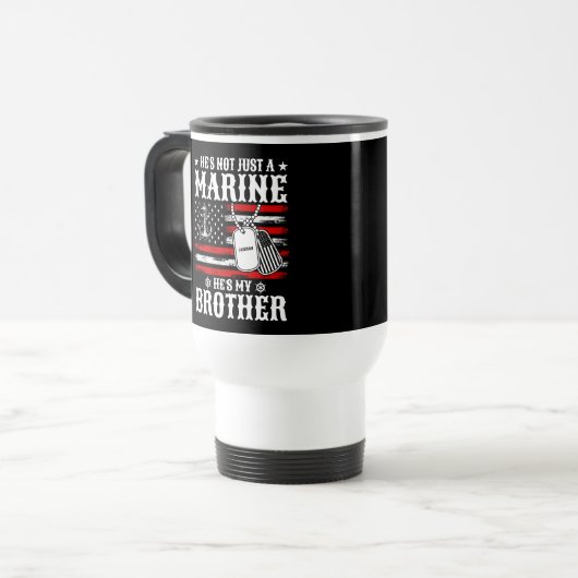 Mug De Voyage Pas seulement un marin, c'est mon frère patriote d (Devant gauche)