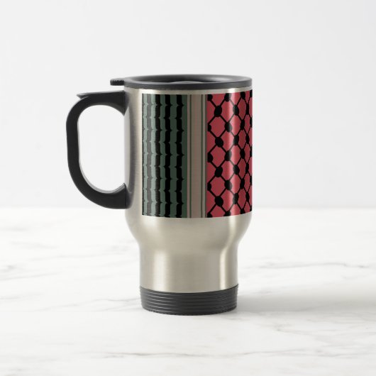 Mug De Voyage Pastèque palestinienne Hatta Keffiyeh Kufiya Folk (Gauche)