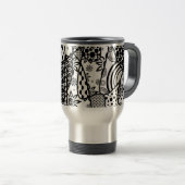 Mug De Voyage Patchwork Motif noir et blanc 03 (Devant droit)