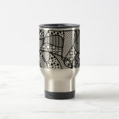 Mug De Voyage Patchwork Motif noir et blanc 04 (Centre)