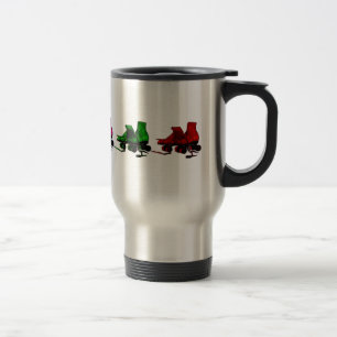 Mug De Voyage Patins de rouleau vintages de couleur multi