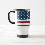 Mug De Voyage Patriotic US Flag Custom Text Name (Gauche)