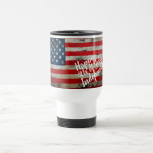 Mug De Voyage Patriotique 4 juillet Fête de l'Indépendance