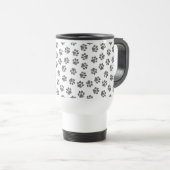 Mug De Voyage Patrouilles de Doodle, Paws de Chien, Paws Noirs (Devant droit)
