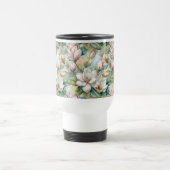 Mug De Voyage Pattern Elegant Magnolia Flowers (Centre)