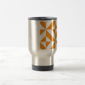 Mug De Voyage Patters de Burnt Orange Geometric Deco Cube (Centre)