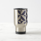Mug De Voyage Patters Midnight Blue Geometric Deco Cube (Centre)