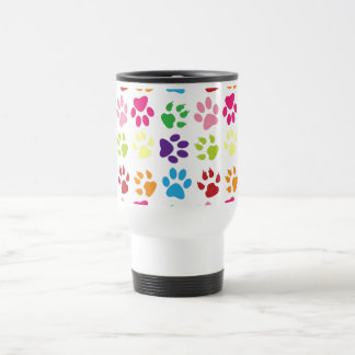 Mug De Voyage Pattes de chien colorées