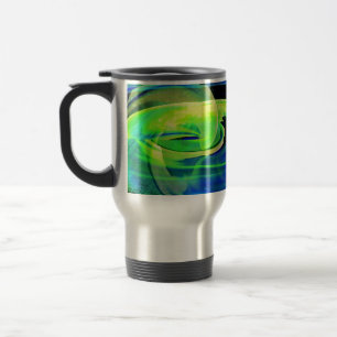Mug De Voyage Paysage Alien de Neon Abstrait