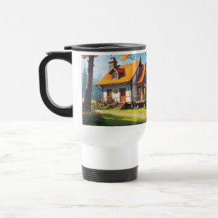 Mug De Voyage Paysage naturel avec un chalet en dehors du lac-56