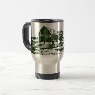 Mug De Voyage Paysage rural maison de ferme de style coupe