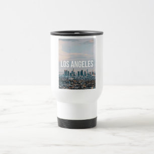 Mug De Voyage Paysage urbain rétro de Los Angeles, esthétique de