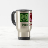 Mug De Voyage Peace Love Cardiology Noël (Devant gauche)