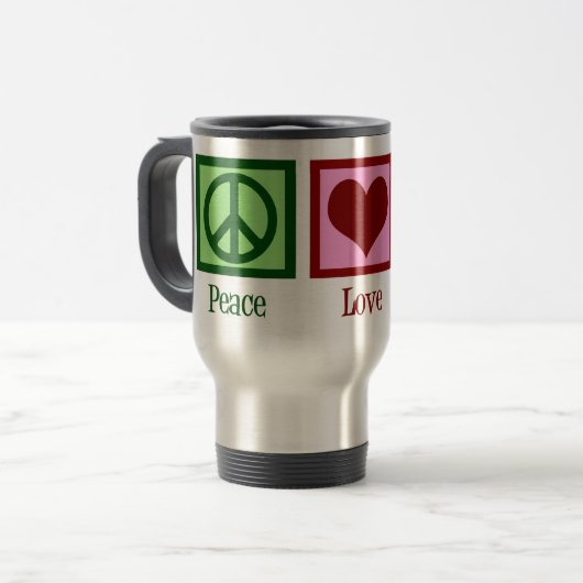 Mug De Voyage Peace Love Corgis (Devant gauche)