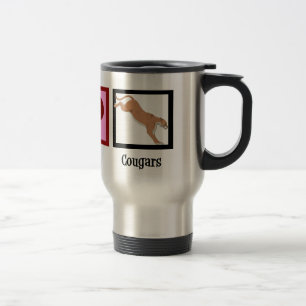 Mug De Voyage Peace Love Cougars