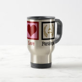 Mug De Voyage Peace Love Paralegal (Devant droit)