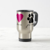 Mug De Voyage Peace Love Paws (Devant droit)