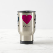Mug De Voyage Peace Love Paws (Centre)