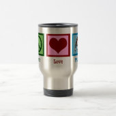 Mug De Voyage Peace Love Pit Bulls (Centre)