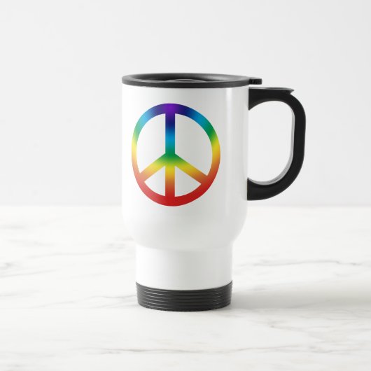 Mug De Voyage Peace Sign à Rainbow colors (Droite)