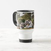 Mug De Voyage Peaceful Pair – White Tigers (Devant gauche)