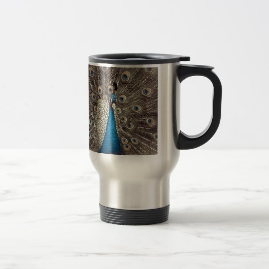 Mug De Voyage Peacock bleu antique (Droit)