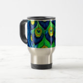 Mug De Voyage Peacock Feathers Design (Devant gauche)
