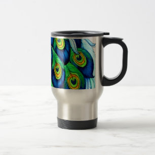 Mug De Voyage Peacock Feathers Design