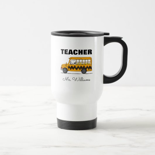 Mug De Voyage Peanuts | Snoopy Bus Driver Teacher (Droite)