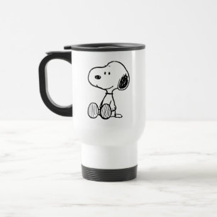 Mug De Voyage PEANUTS Snoopy on Black White Comics