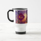 Mug De Voyage Peau de serpent chatoyante en violet et or monogra (Gauche)