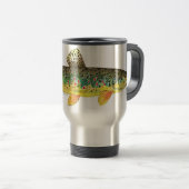 Mug De Voyage Pêche Brown à la truite (Devant droit)