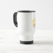 Mug De Voyage Pêche face Lutino Lovebirds (Devant gauche)