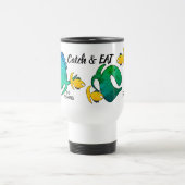 Mug De Voyage Pêche terminée Capture et manger (Centre)