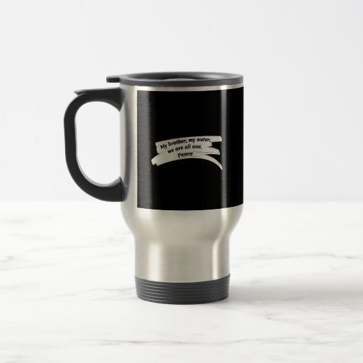 Mug De Voyage Peindre le message de paix effacer (Gauche)