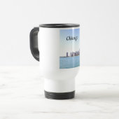 Mug De Voyage Peinture à l'air brossé numérique de CHicago (Devant gauche)