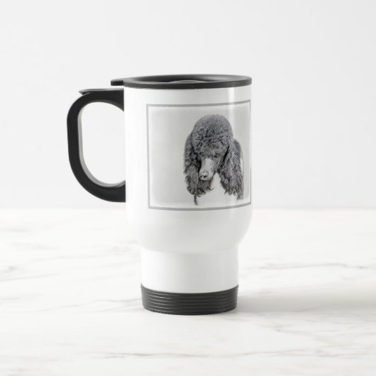 Mug De Voyage Peinture à paille noire standard - Art du chien (Gauche)