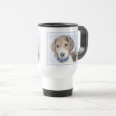 Mug De Voyage Peinture beagle - Cute Original Chien Art (Devant droit)